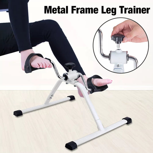 Metal Frame Pedal Exerciser Leg Muscle Training Exercise Pedals Adjustable Home Legs Trainer Indoor Fitness Workout