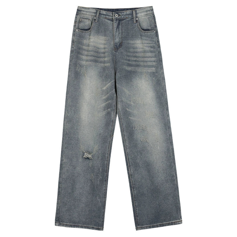 European and American Hiphop Distressed Men's Teen Jeans