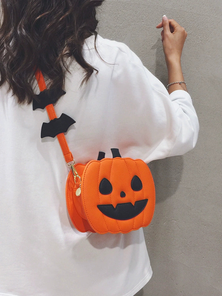 Halloween Pumpkin Bag for Women 2023 New Special-Interest Design Funny Personality Shoulder Bag Versatile Crossbody Pouch Tide