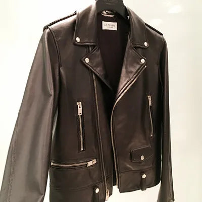 Lambskin Gd Same Style Men's Motorcycle Jacket Leather Jacket