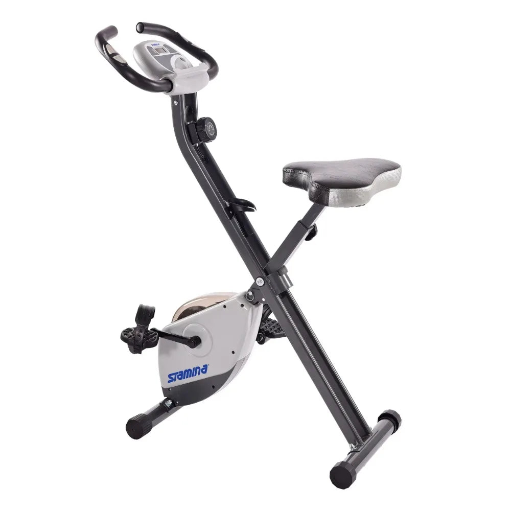 Cardio Exercise Bike With Heart Rate Sensors and Extra Wide Padded Seat Static Pedals Exercise Pedal Exerciser Step Equipment