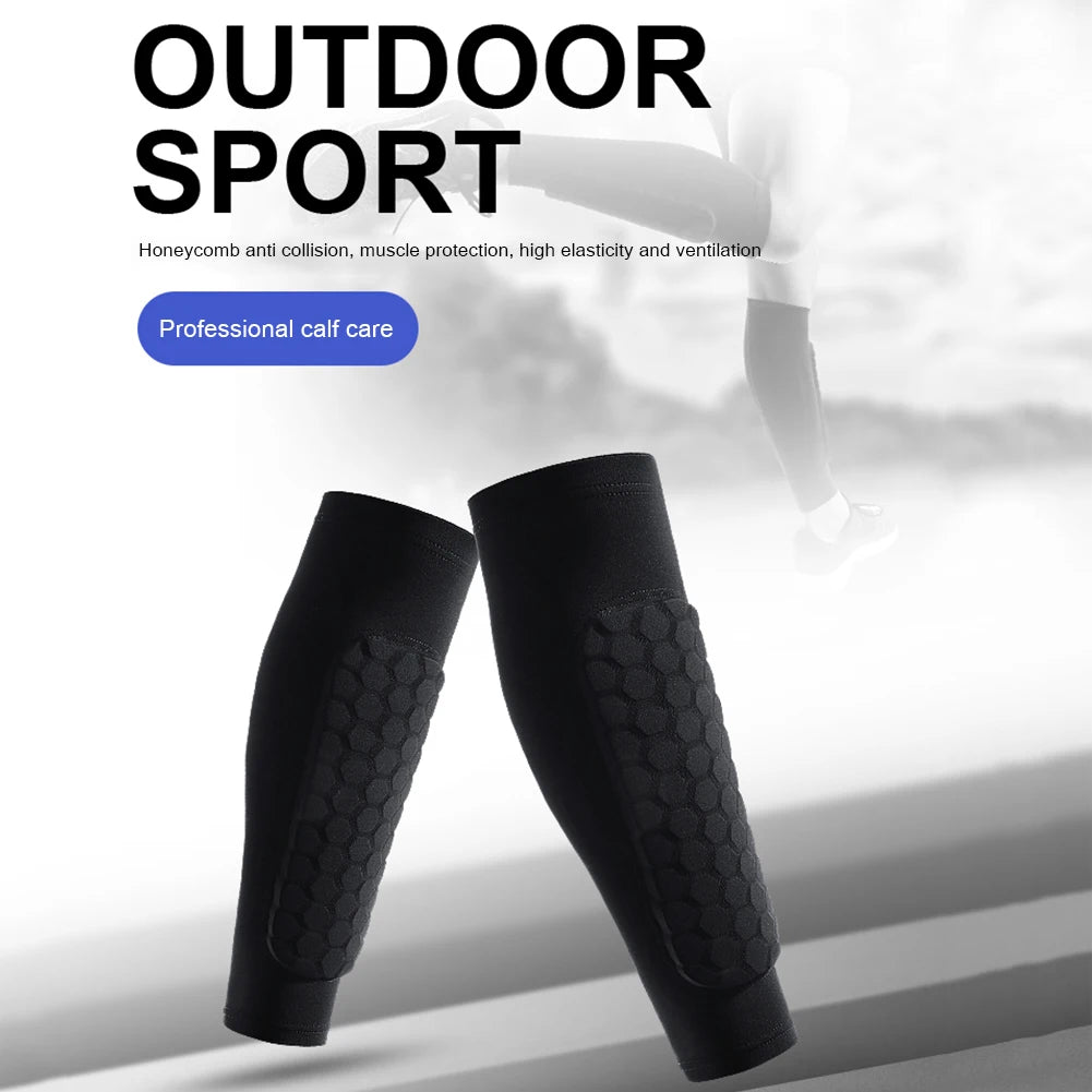 Outdoor Sports Soccer Shin Guard Pads Honeycomb Running Leg Calf Protective Gear