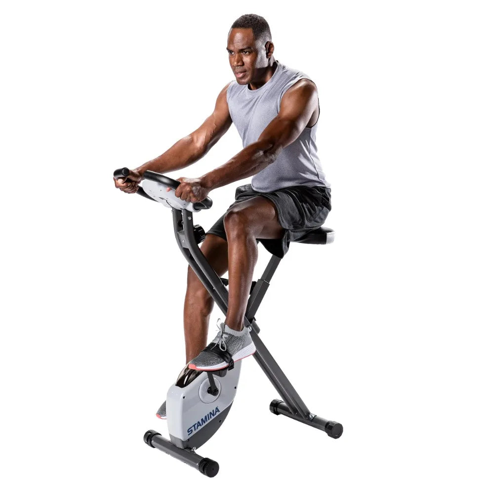 Cardio Exercise Bike With Heart Rate Sensors and Extra Wide Padded Seat Static Pedals Exercise Pedal Exerciser Step Equipment
