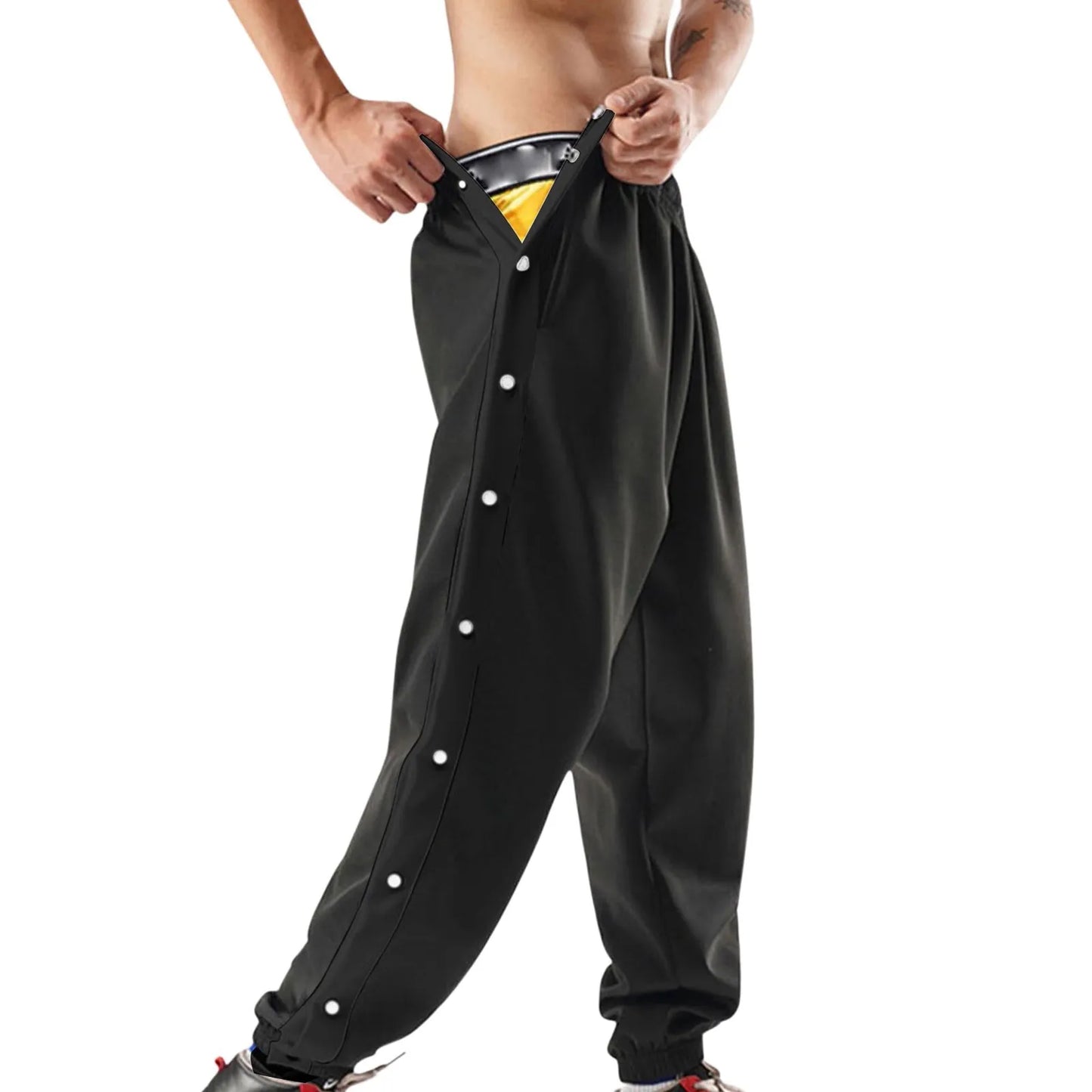 2024 New Button Tear Away Pants  Basketball Training Sweatpants with Pockets