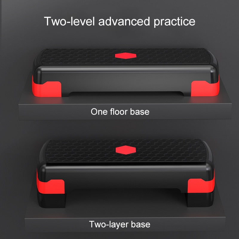 Adjustable Aerobic Pedals Home Gym Training Fitness Aerobic Stepper Wear Resistant Non Slip Sturdy Durable Pedal Stepper Board