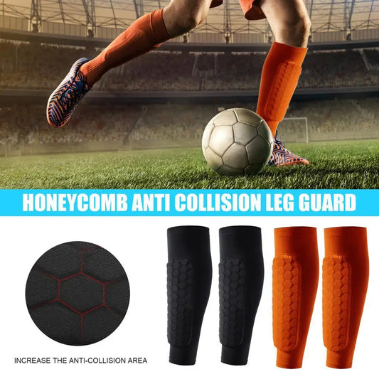 Outdoor Sports Soccer Shin Guard Pads Honeycomb Running Leg Calf Protective Gear