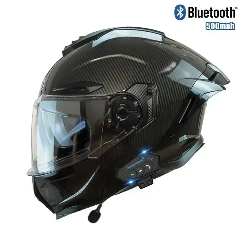 Hot sales Motorcycle Helmet Bluetooth Flip up Dual lens off-road Racing helmet Cascos para moto Motorbike Helmet DOT Approved