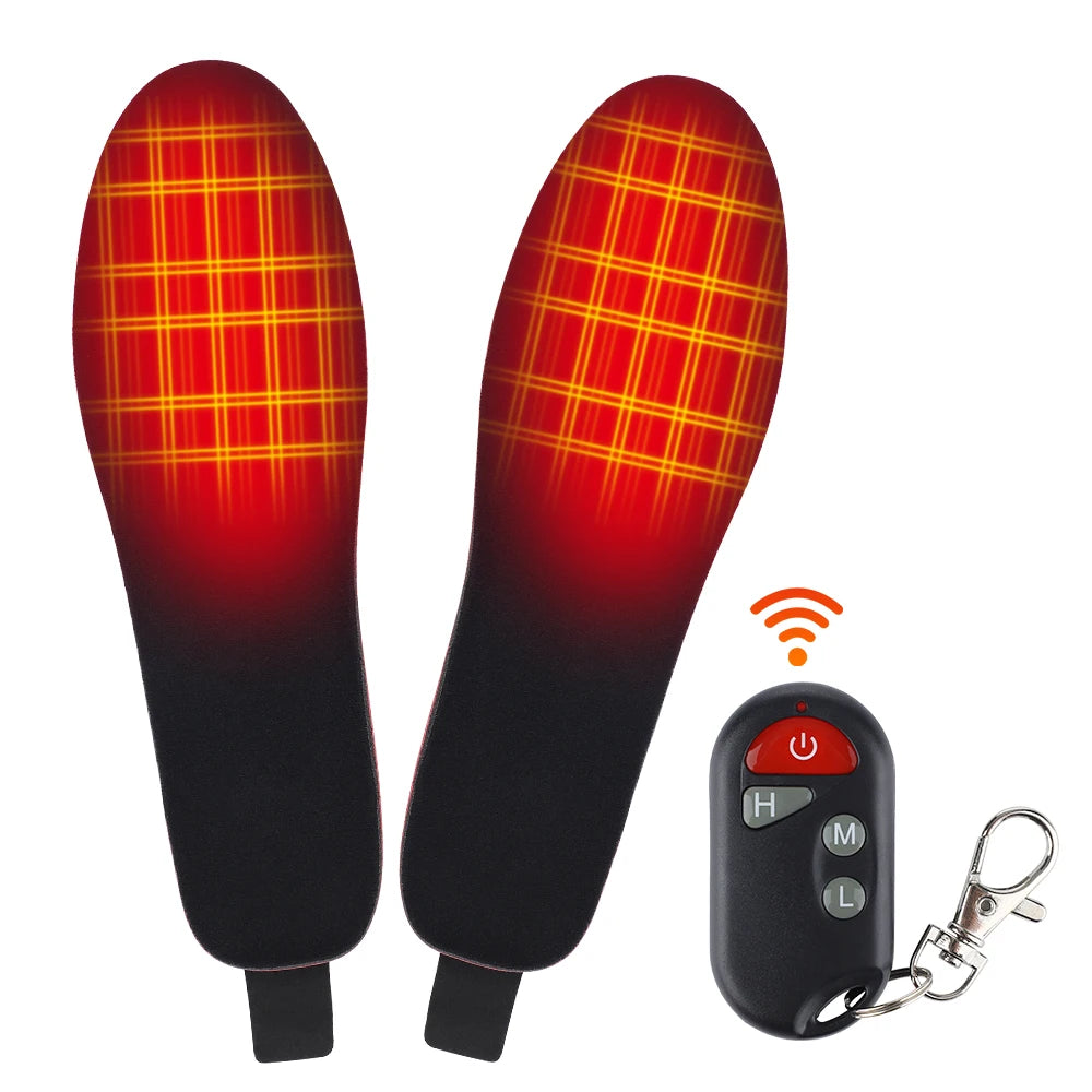 Wireless Remote Control Heating Shoe Insoles for Men Women