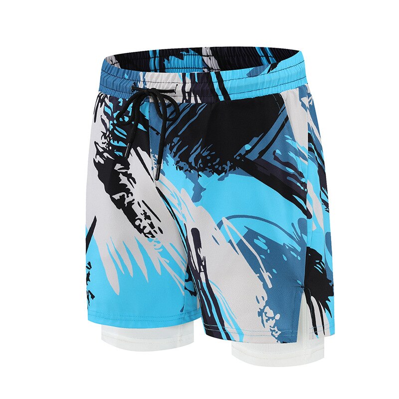 Summer   Men's Swimming Trunks Quick Dry Double-layer Beach Pants