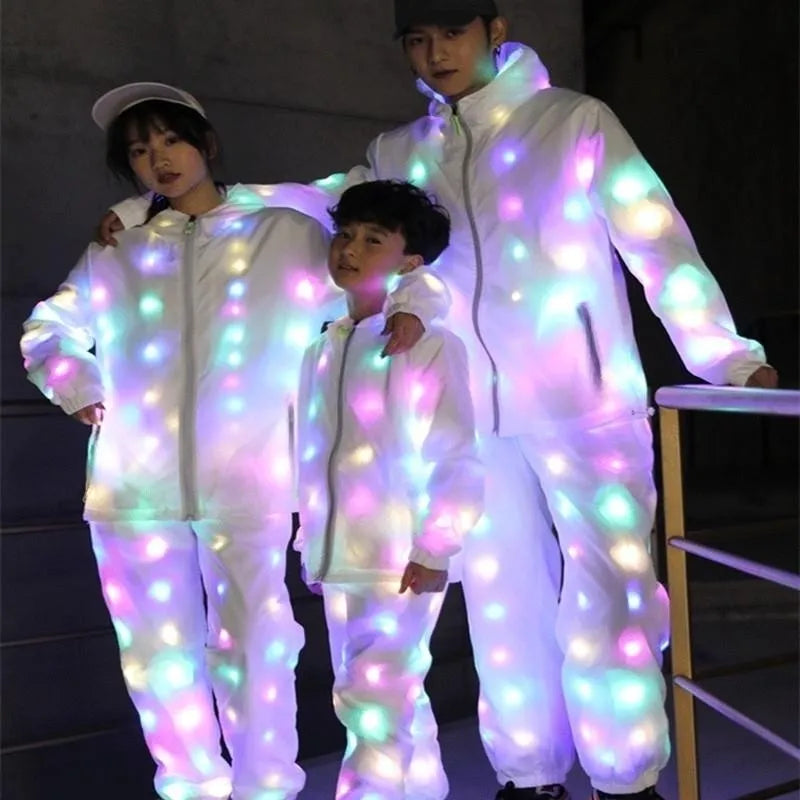 Creative  Colorful Flash LED Light Emitting Pants Waterproof Clothes