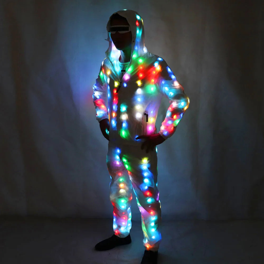 Creative  Colorful Flash LED Light Emitting Pants Waterproof Clothes