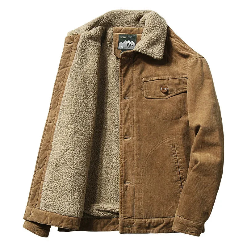 High Quality 2023 Jackets Men's Winter Corduroy  Cotton Jacket