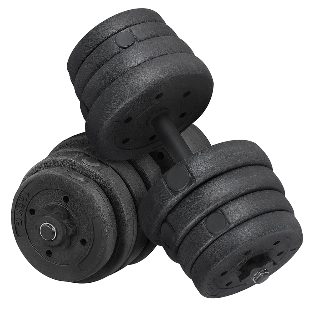 Adjustable Dumbbell Set for Home and Gym Exercise, Black, 44 Lb Dumbell Weights