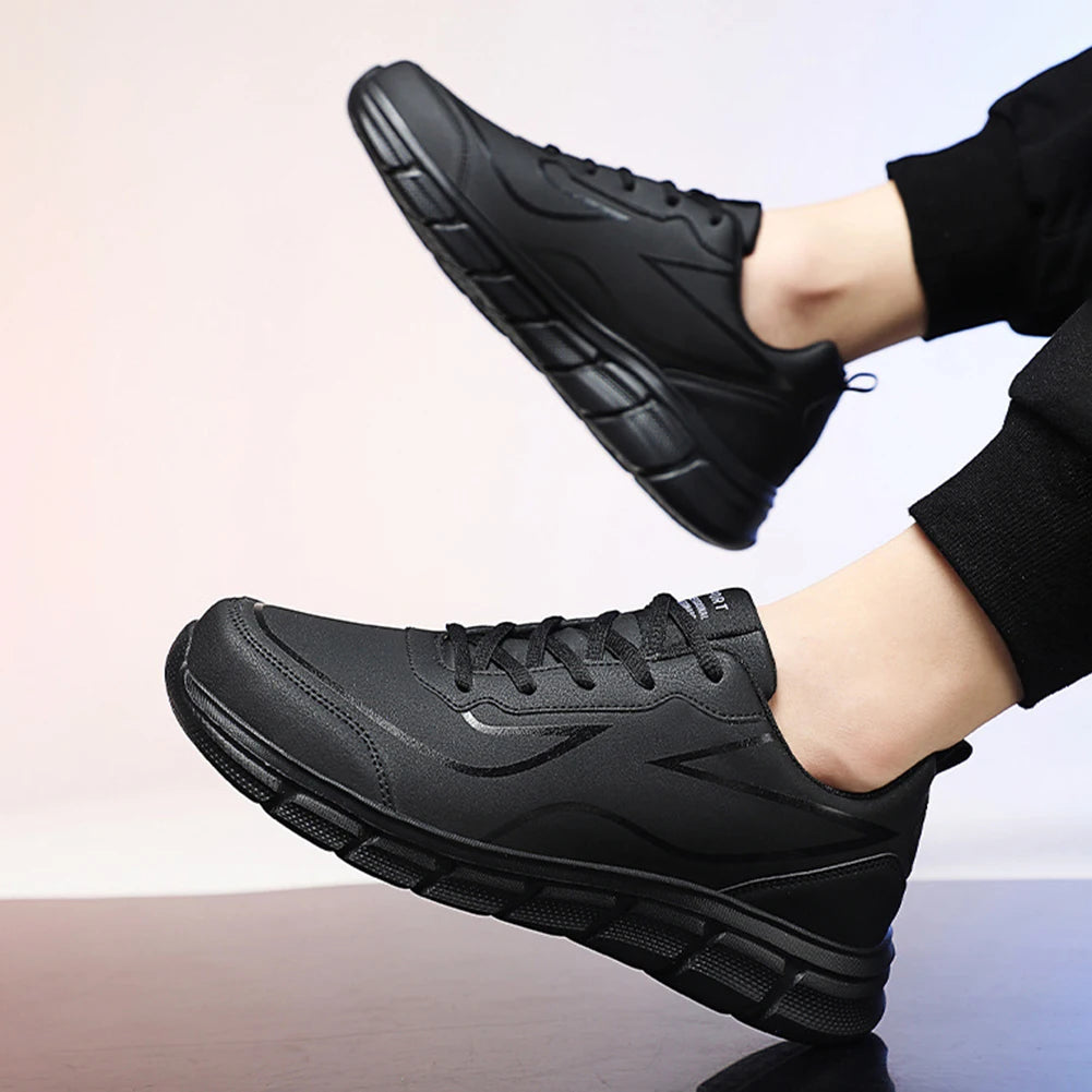 Mens Leather Sneakers Non-Slip