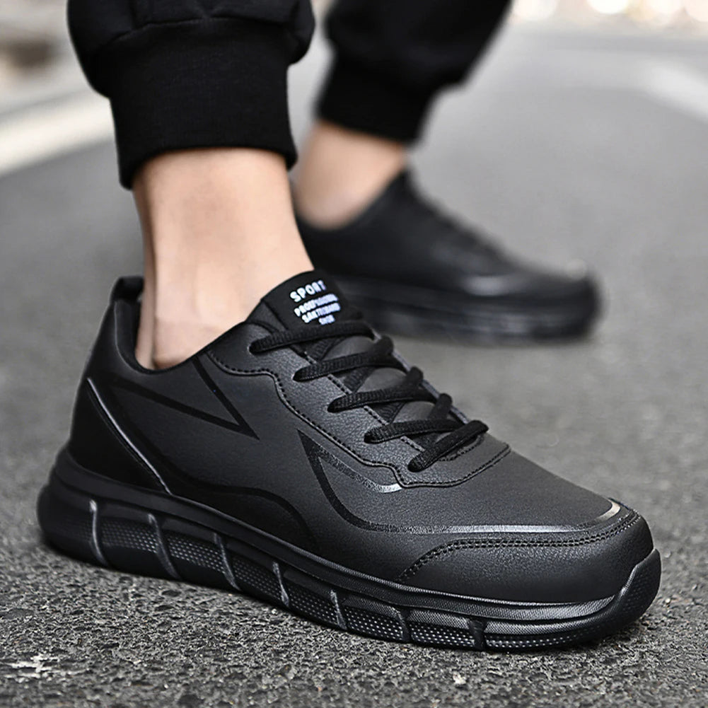 Mens Leather Sneakers Non-Slip