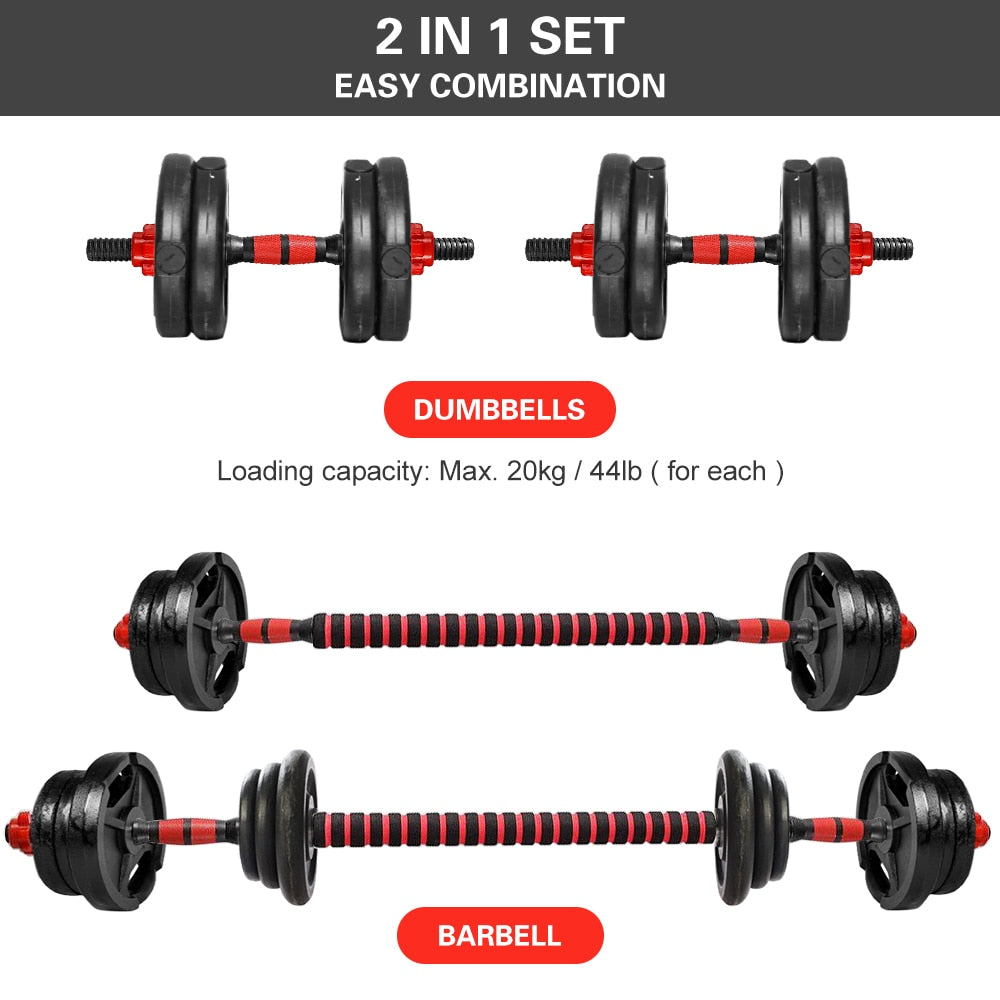 Threaded Dumbbell Handle Bar Extension Bar Set Adjustable Dumbbell Bars for Weight Lifting Home Gym Fitness Exercise weights bar