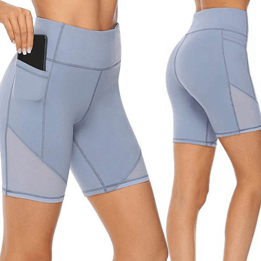 Plus Size Yoga Shorts Gym Fitness Shorts Quick-Drying Women High Waist Sport Shorts Soild Jogging Leggings Workout Tight 5XL - adamshealthstore