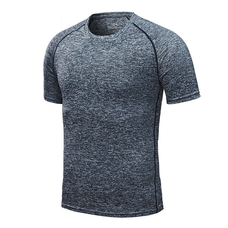 2. Breathable Bodybuilding Training Shirts, men's Running Sports t-Shirts, Tee Workout Tops Compression Tight Activewear Gym Clothing - adamshealthstore