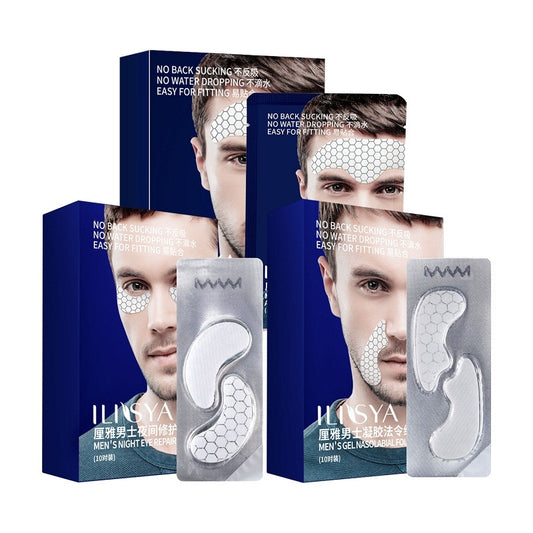 Ilisya Men Skin Care Set— Collagen Anti-wrinkle Stickers Anti-aging Moisturizing Fine Lines Removal - adamshealthstore