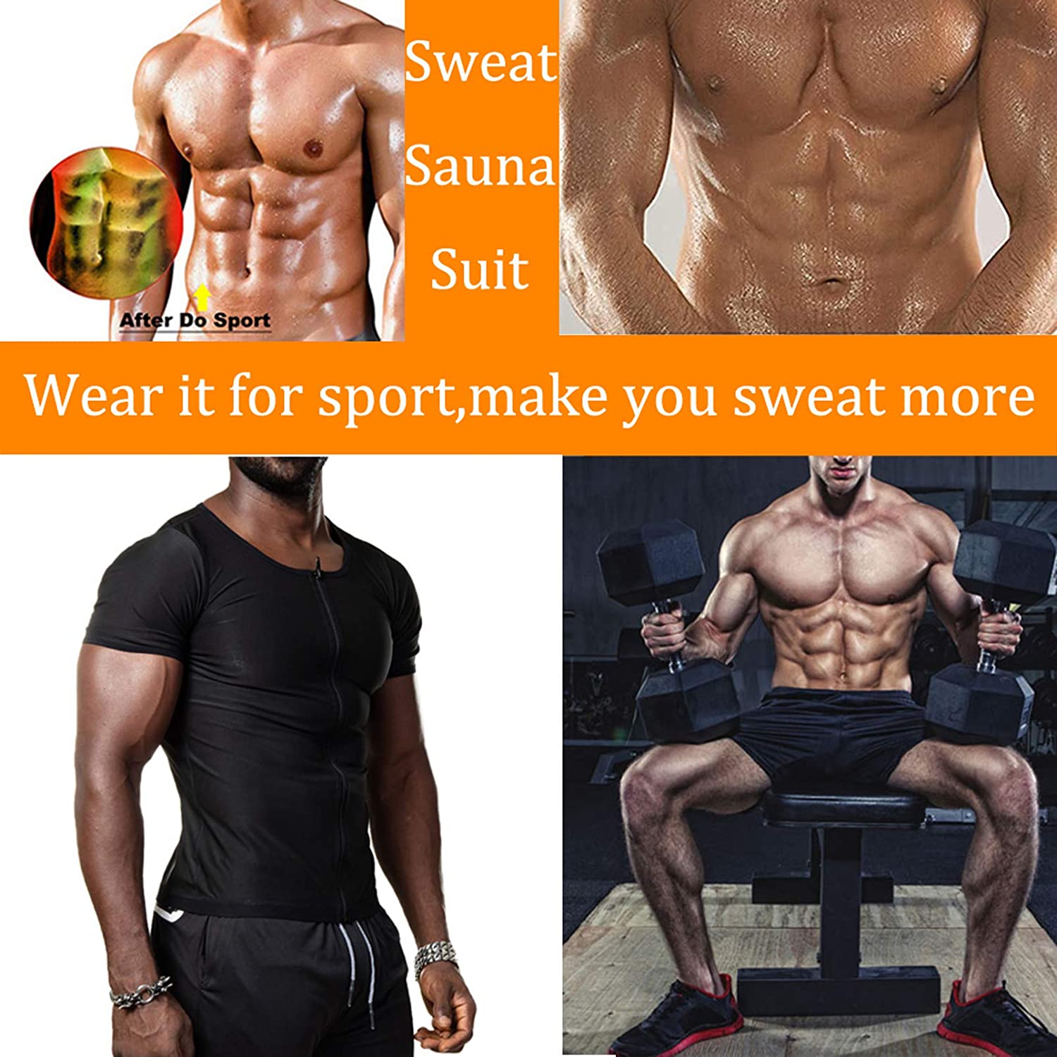 Men Sweat Enhancing Body Shaper for Weight Loss Workout Fitness Shapewear - adamshealthstore