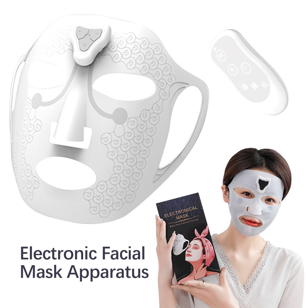 Electronic Facial Mask Charging Massage Device Face Massager Mask Beauty Mask Anti-Acne Wrinkle Removal Skin Care Tools - adamshealthstore