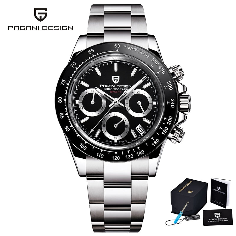 PAGANI New DESIGN 2023 Mens Watches Quartz Business Watch Mens Watches Top Brand Luxury Watch Men Chronograph VK63 - adamshealthstore