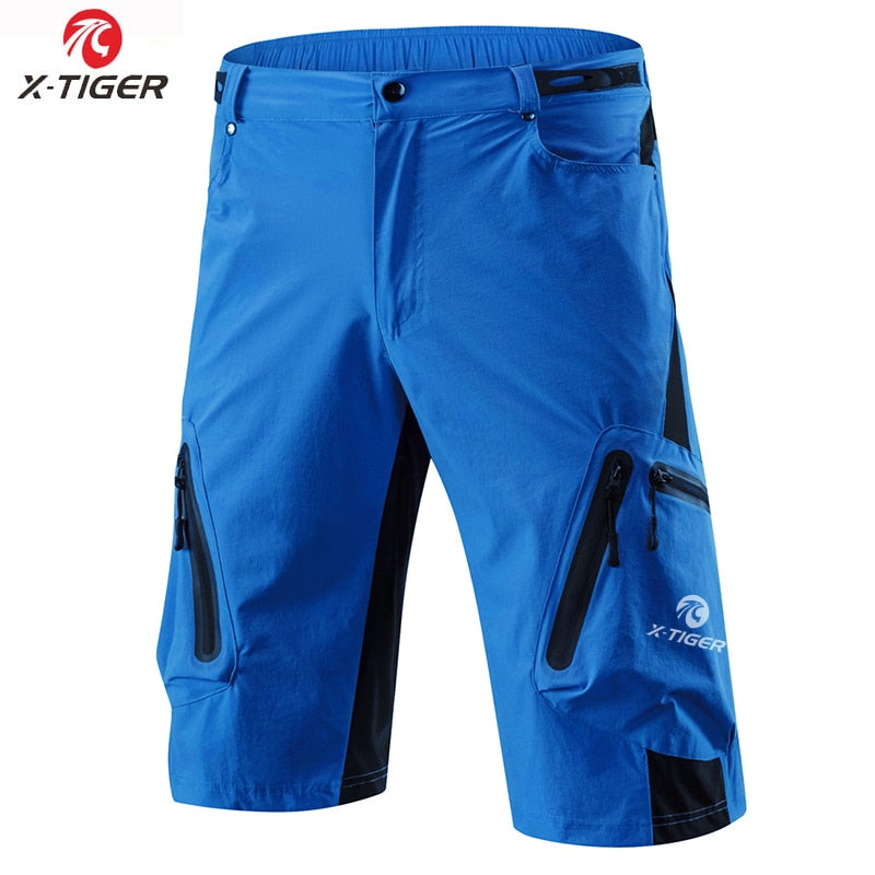 X-Tiger Summer Mens Cycling Shorts Mountain Bike Downhill Shorts Loose Outdoor Sports Riding Road MTB Bicycle Short Trousers - adamshealthstore