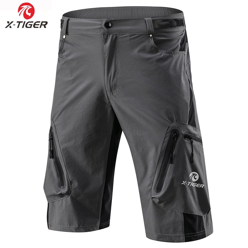 X-Tiger Summer Mens Cycling Shorts Mountain Bike Downhill Shorts Loose Outdoor Sports Riding Road MTB Bicycle Short Trousers - adamshealthstore