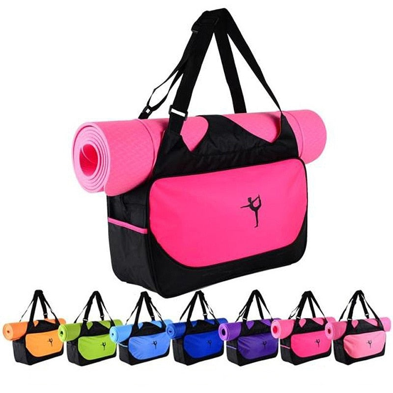 Multifunctional Sport Bag Clothes Yoga Bag Yoga Backpack Shoulder Waterproof Yoga Pilates Mat Case Bag Carriers Gym Without Mat - adamshealthstore