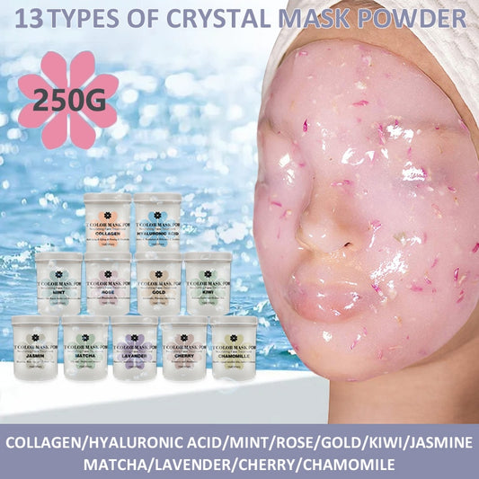 Natural Soft Hydro Jelly Mask Powder Set: Peel Off Facial Mask Jar SPA Whitening Rose Collagen Hyaluronic Acid Skincare - adamshealthstore