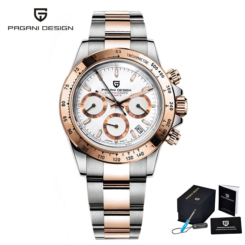 PAGANI New DESIGN 2023 Mens Watches Quartz Business Watch Mens Watches Top Brand Luxury Watch Men Chronograph VK63 - adamshealthstore