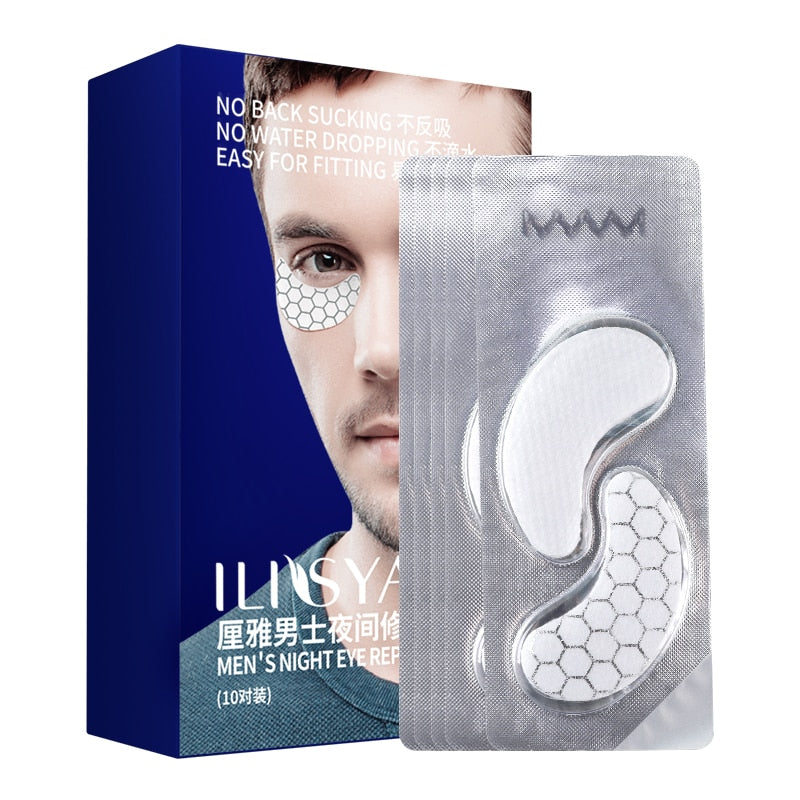 Ilisya Men Skin Care Set— Collagen Anti-wrinkle Stickers Anti-aging Moisturizing Fine Lines Removal - adamshealthstore
