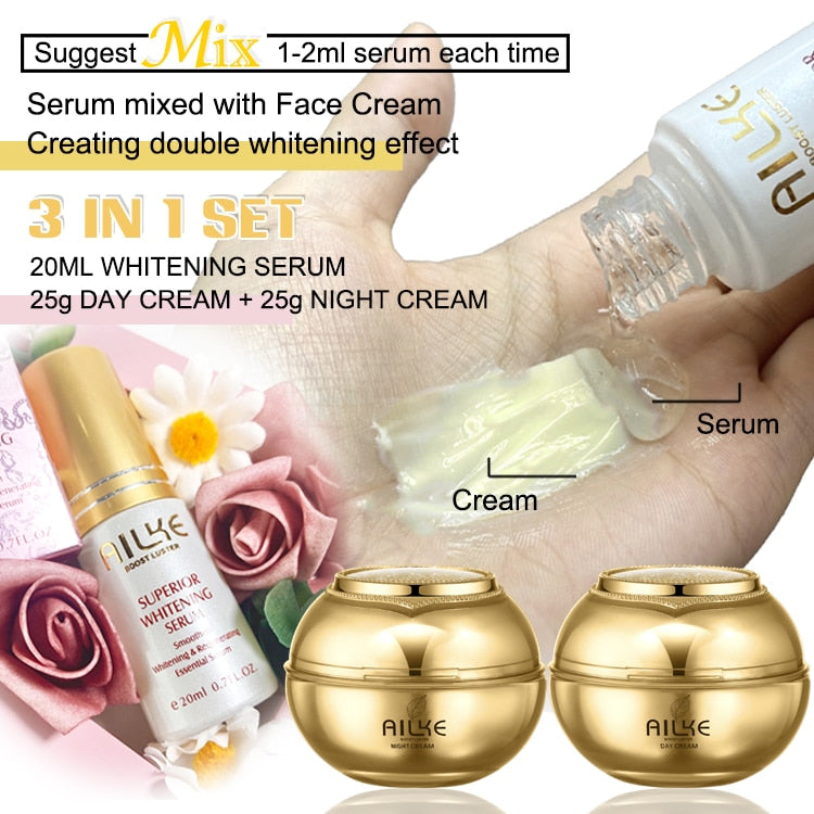 AILKE Facial Skin Care Cream With Collagen:  Whitening, Dark Spot Remover, Anti-Freckles,  Wrinkle Repair.  Premium Face Product - adamshealthstore