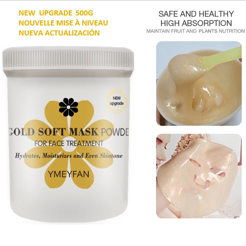 Natural Soft Hydro Jelly Mask Powder Set: Peel Off Facial Mask Jar SPA Whitening Rose Collagen Hyaluronic Acid Skincare - adamshealthstore