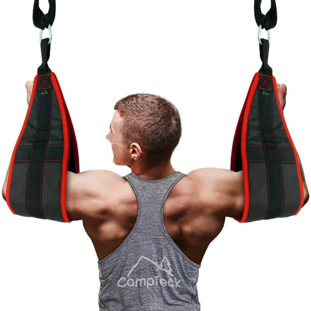 Fitness Hanging Ab Straps Suspension Rip-Resistant Padded Ab Sling Abdominal Raise Pull Up Chin Up Home Gym Fitness Equipment - adamshealthstore