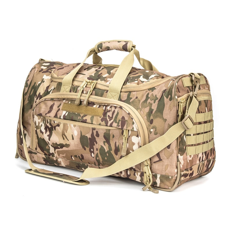 Waterproof Gym Bag Men Sports Travel Bags Military Tactical Duffle Luggage Outdoor FitnessTraining Bag - adamshealthstore