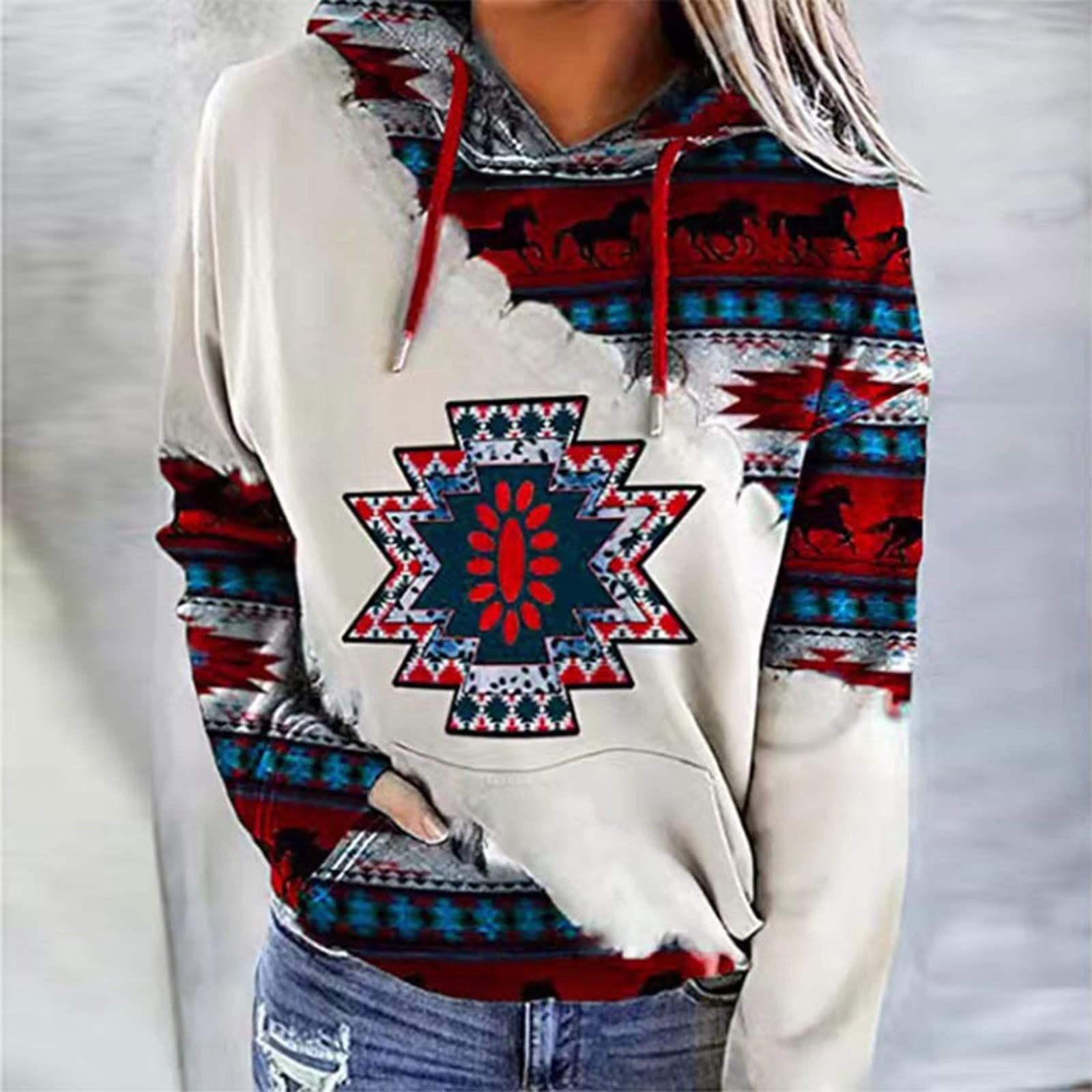 2023 New S-5xl Sweatshirt Loose Women Hoodies Breathable All Match Sweatshirt Ethnic Style Print Women Sweatshirt For Daily Wear - adamshealthstore