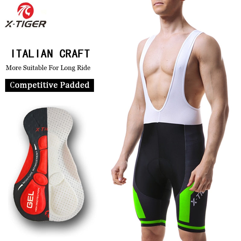 X-Tiger Cycling Bib Shorts Shockproof MTB Bicycle Shorts With 5D Gel Padded Ropa Ciclismo Tights For Man Women Road Bike Shorts - adamshealthstore