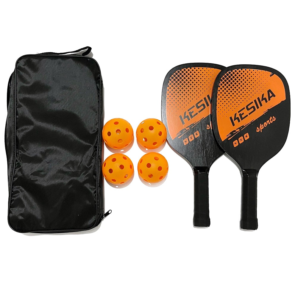 Set Of 2 Ultra Cushion Racquet Rackets 4 Pickle Balls Racquet Bag - Time to hit the beach - adamshealthstore