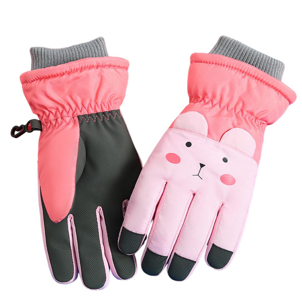 Ski Gloves 1 Pair Useful Anti-slip Flexible  Adjustable Wrist Band Winter Gloves for Winter Sports - adamshealthstore