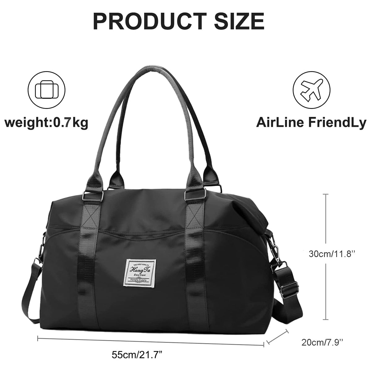 33L Travel Duffle Bag Dry and Wet Separation Sports Gym Bag Weekend Overnight Bag Carry On Hand Luggage Cabin Bag Waterproof - adamshealthstore