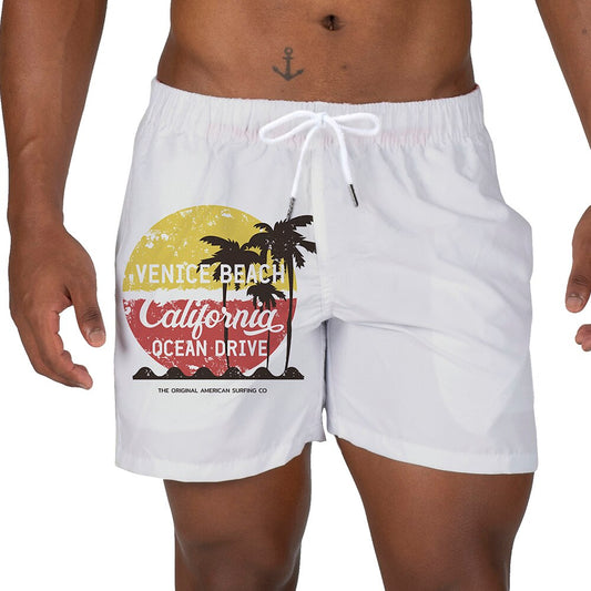 Men's Designer Swim Shorts New 3D Coconut Print Quick Dry Beach Swimming Street Wear Luxury