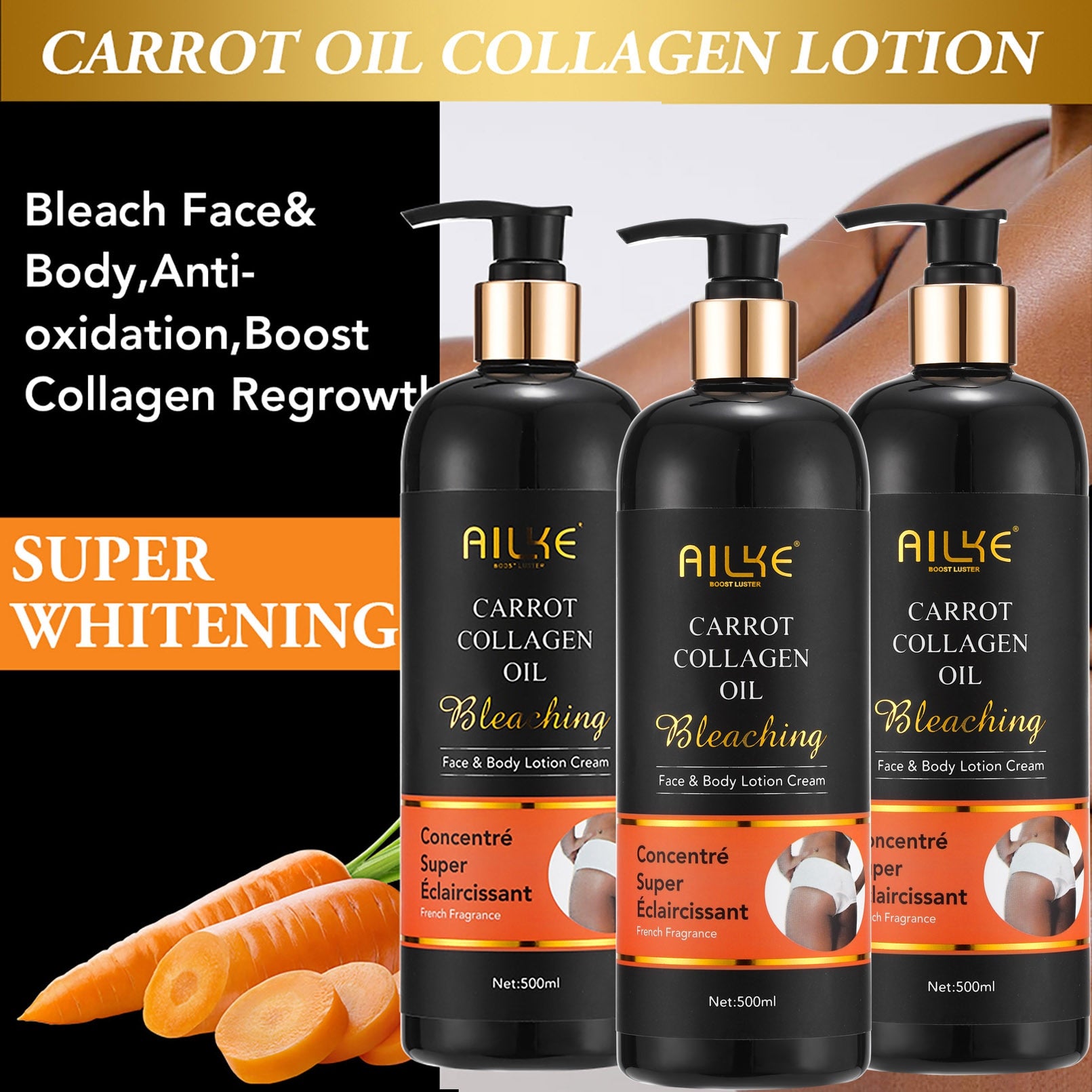 AILKE Collagen Skin Care:  Even Skin Tone, Remove Dark Spots, For Dark Skin, Black Skin, African Skin, Caramel Skin - adamshealthstore