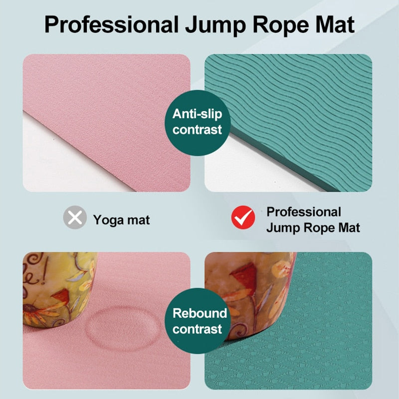 Jump Rope Mat Non-slip Sports Fitness Cushion Floor Skipping Silent Home Gym Equipment XA117L