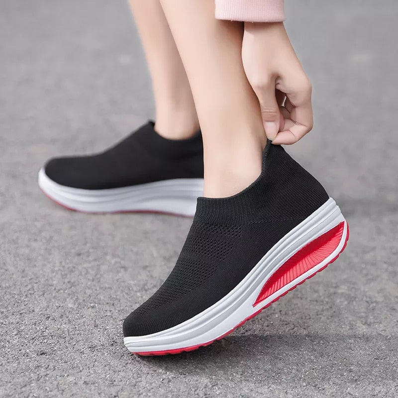 2022 new fashion mesh breathable platform casual shoes women sneakers female footwear plus sizes - adamshealthstore