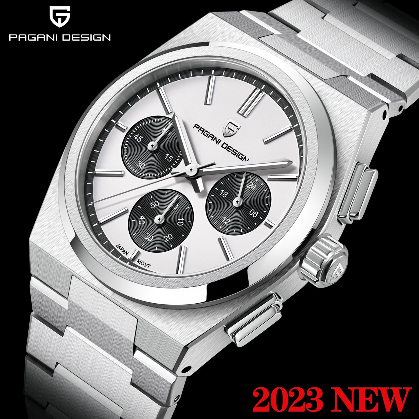 PAGANI DESIGN 2023 New Classic Men&#39;s Sport Quartz Watches Sapphire Stainless Steel VK63 Waterproof Clock Relogios Masculinos - adamshealthstore