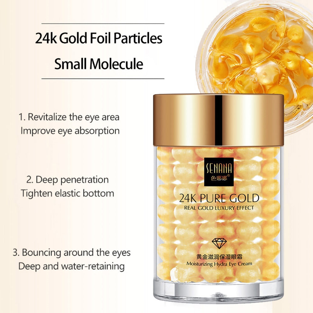 24K Gold Skin Care Set Niacinamide Serum Anti Wrinkle Facial Essence Lotion Fade Dark Eye Circles Eye Cream Korean Cosmetics - adamshealthstore
