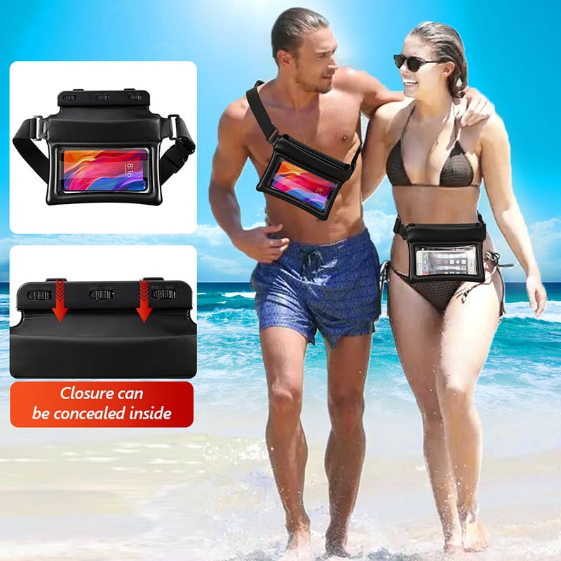 Waterproof Swimming Bags, Waist Phone Case Pouch, Gym Dry Bag Beach Toy Storage Shoulder Bag Accessories - adamshealthstore
