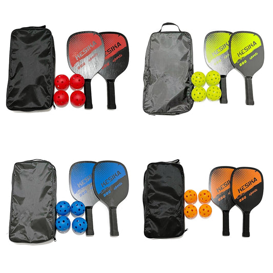 Set Of 2 Ultra Cushion Racquet Rackets 4 Pickle Balls Racquet Bag - Time to hit the beach - adamshealthstore