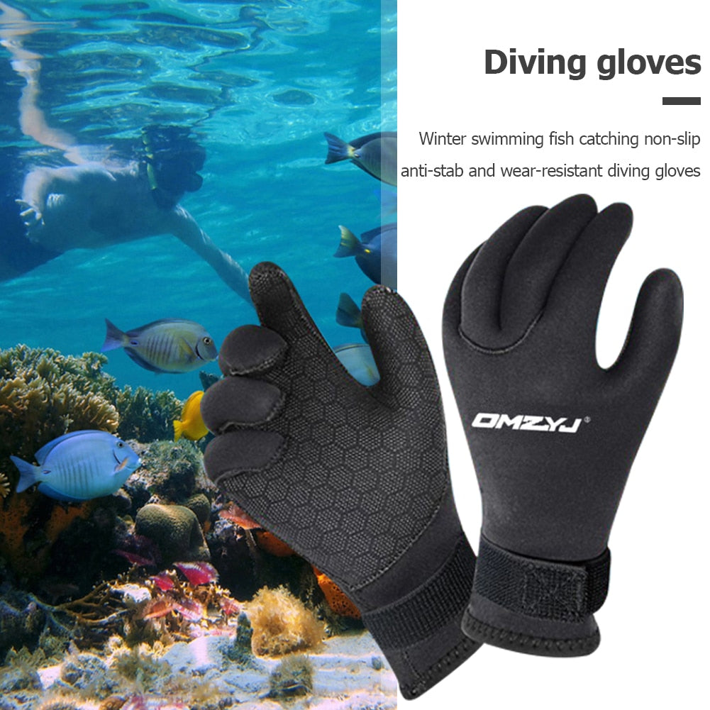 3mm 5mm Neoprene Diving Gloves Keep Warm for Snorkeling Paddling Surfing Kayaking Canoeing Spearfishing Skiing Water Sports - adamshealthstore